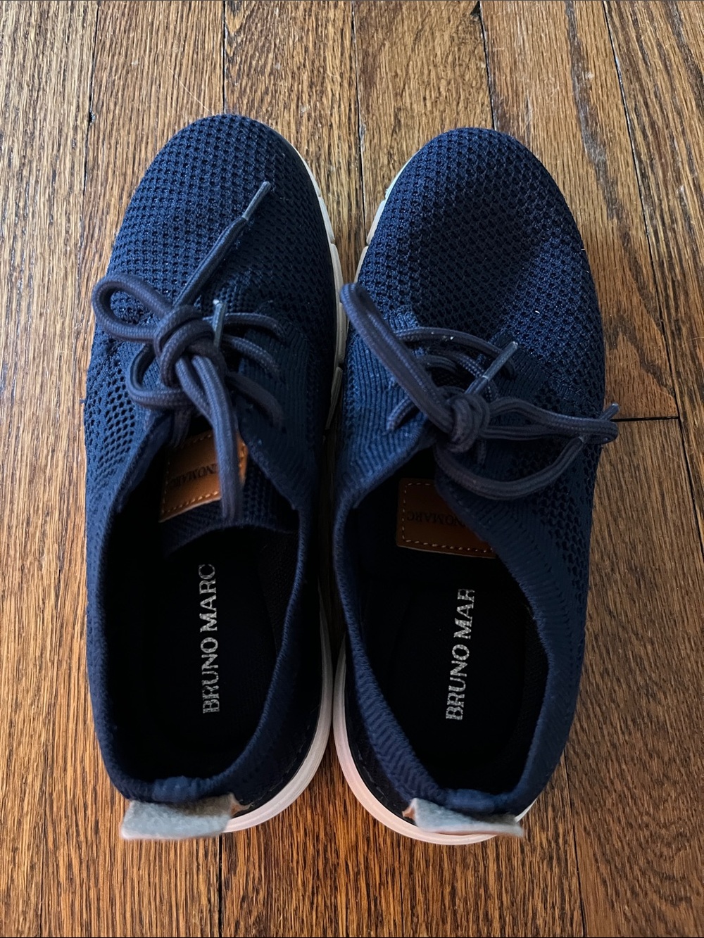 Boy Size 3 Navy Bruno Marc Mesh Dress Shoes